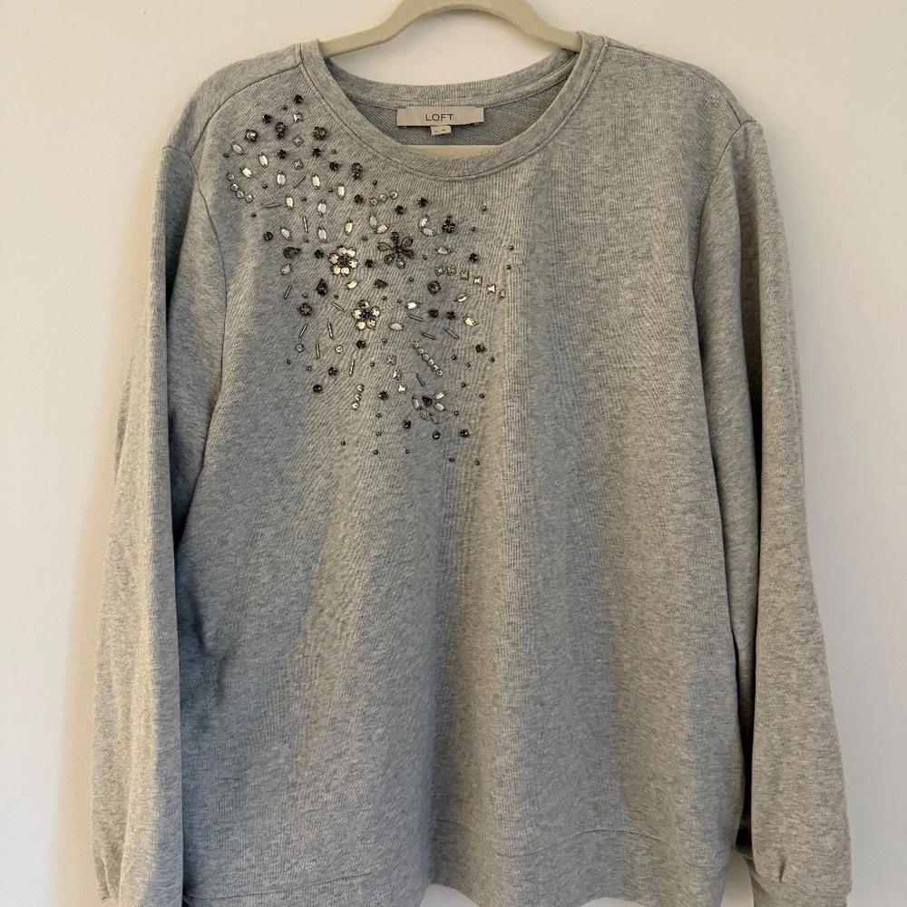 LOFT Embellished Sweatshirt - Picture 4 of 7